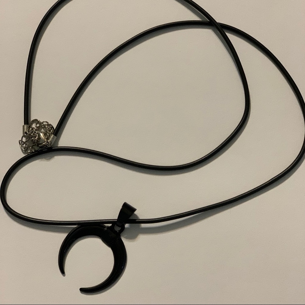 Gothic Necklace Black Moon